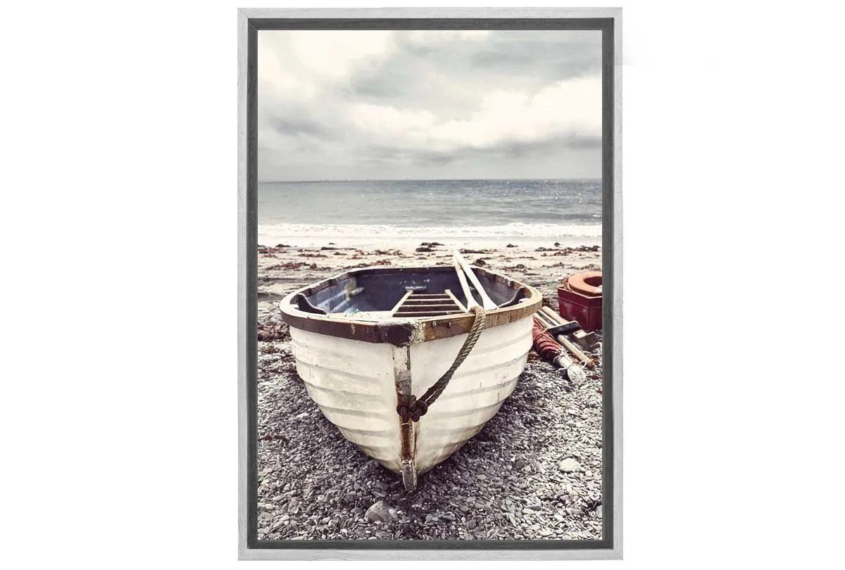 Boat on Beach | Canvas Wall Art Print