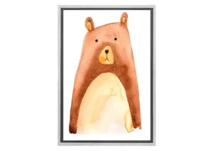 Brown Bear | Kids Woodland Print | Canvas Wall Art Print