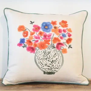 Chinoiserie Vase Square Pillow