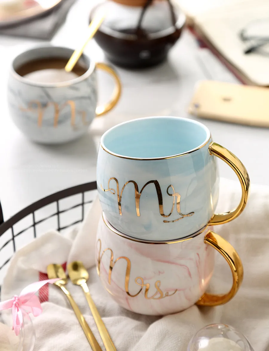Creative Marble Design Porcelain Breakfast Coffee Mug