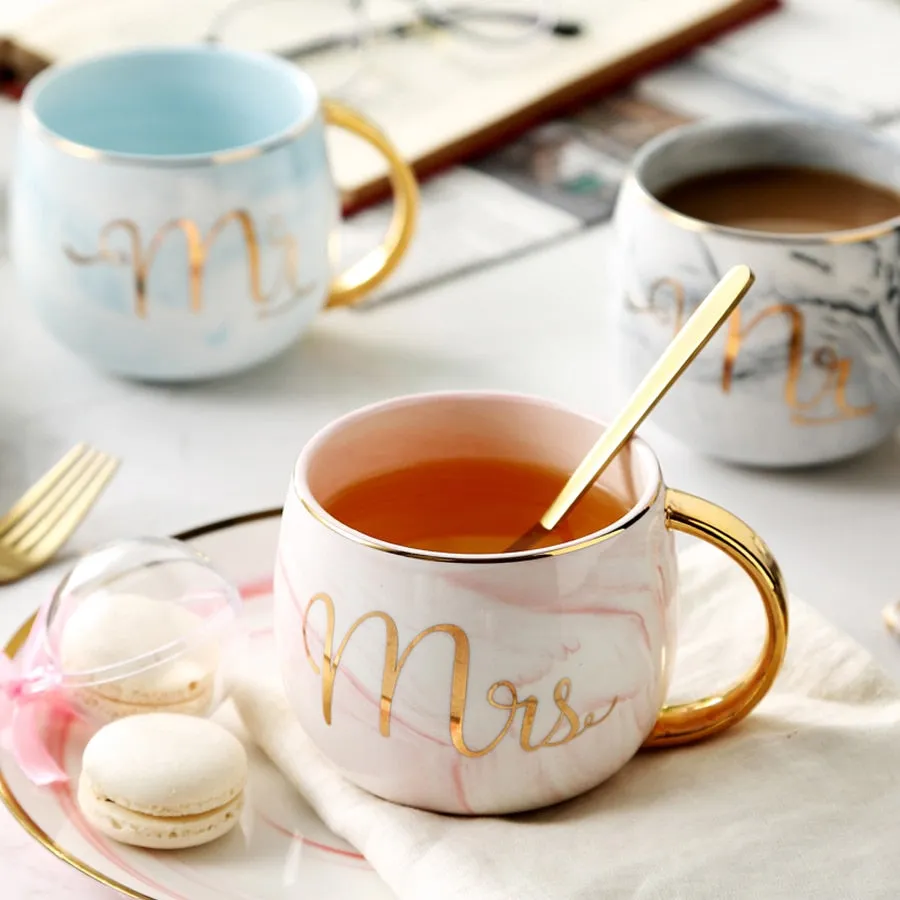 Creative Marble Design Porcelain Breakfast Coffee Mug