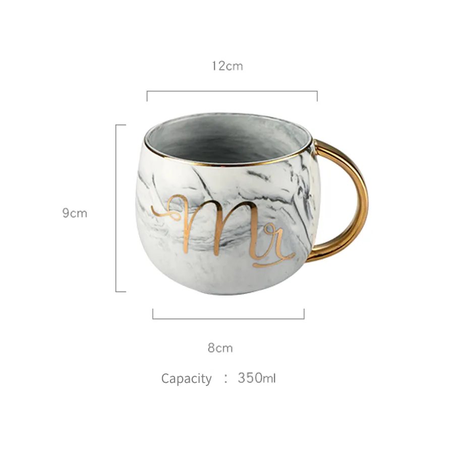 Creative Marble Design Porcelain Breakfast Coffee Mug
