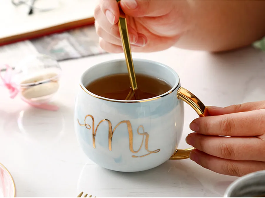 Creative Marble Design Porcelain Breakfast Coffee Mug