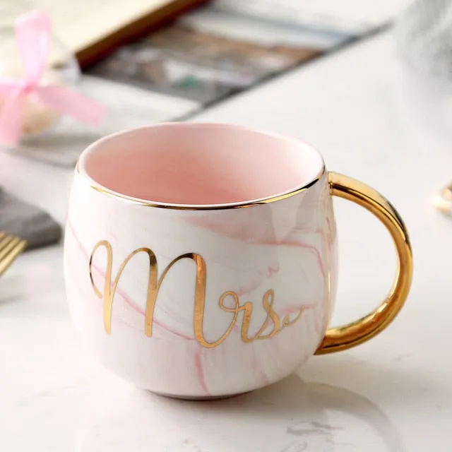 Creative Marble Design Porcelain Breakfast Coffee Mug