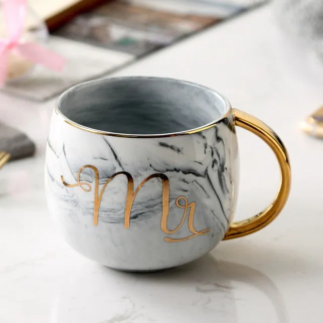 Creative Marble Design Porcelain Breakfast Coffee Mug