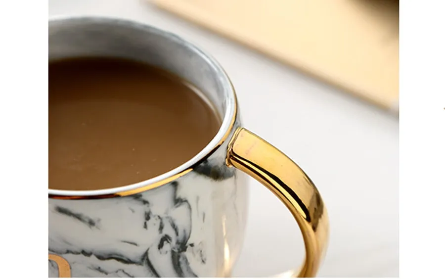 Creative Marble Design Porcelain Breakfast Coffee Mug