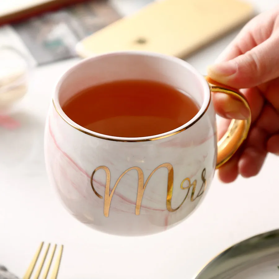 Creative Marble Design Porcelain Breakfast Coffee Mug