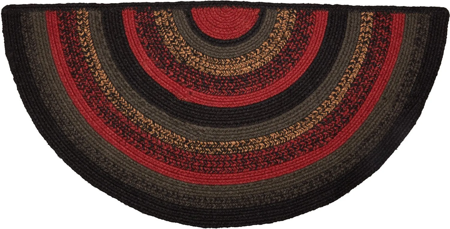 Cumberland Half Circle Braided Rug 16.5x33"