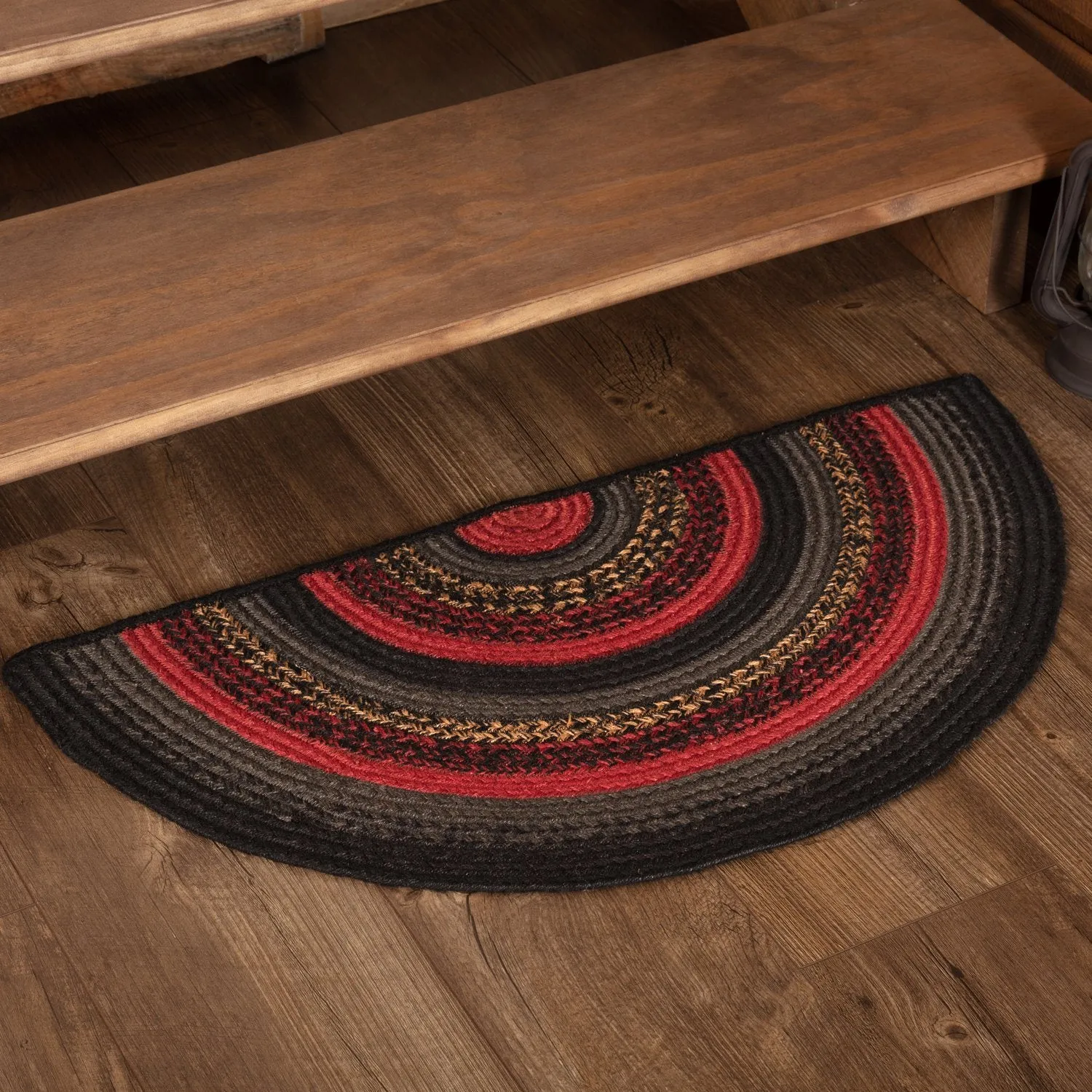 Cumberland Half Circle Braided Rug 16.5x33"
