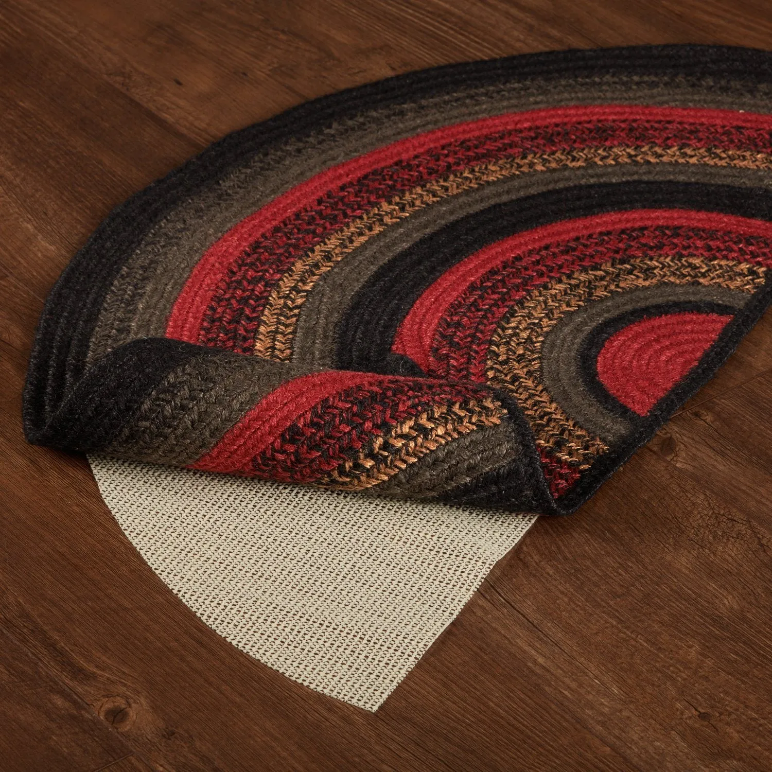 Cumberland Half Circle Braided Rug 16.5x33"