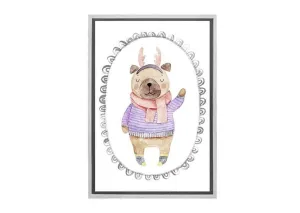 Cute Deer Watercolour | Canvas Wall Art Print