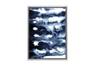 Deep Blue Watercolour Abstract | Canvas Wall Art Print