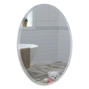 Diana Modern Oval Bathroom Wall Mirror 2 Sizes 50Hx40Wcm and 70Hx50Wcm