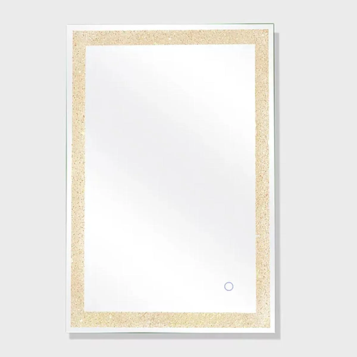 Edison Crystal 60 in. x 35 in. LED Wall Mirror with Touch On/Off Dimmer Function