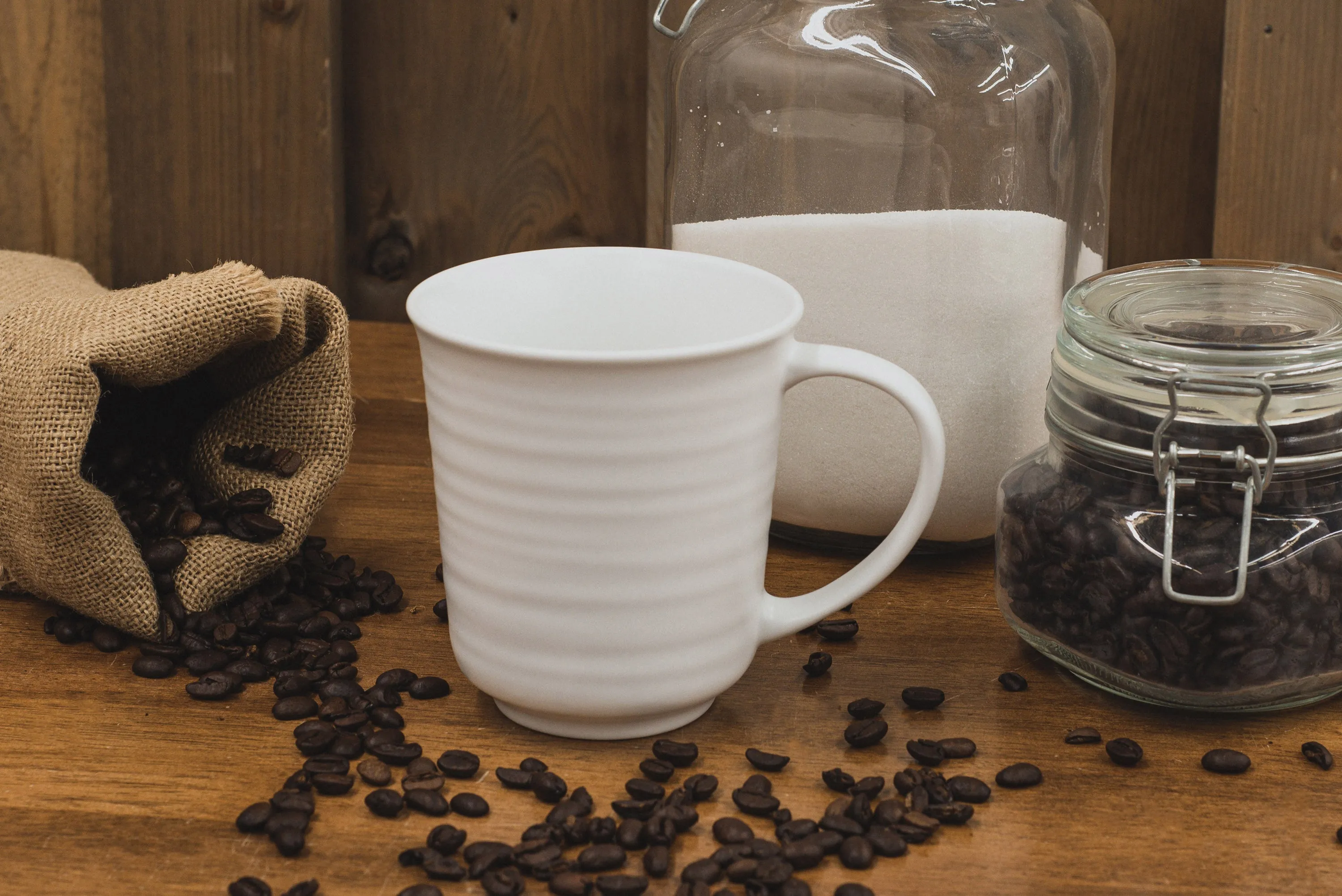 Elanze Designs White Matte Glaze Finish 17 ounce Stoneware Coffee Cup Mugs Set of 4