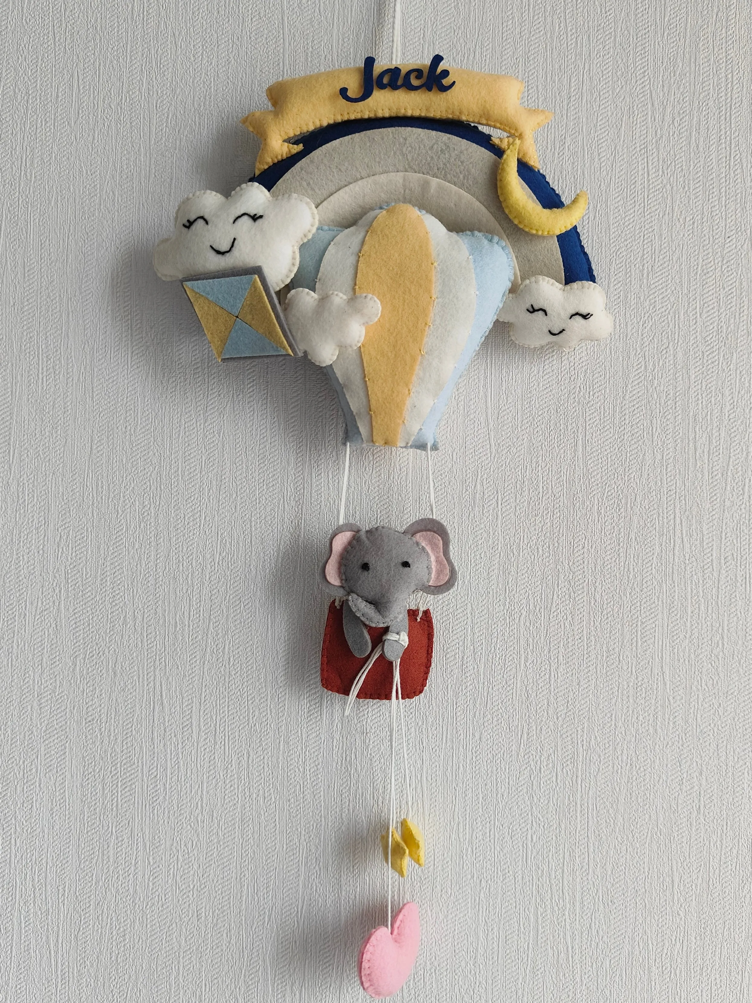 Ellie in a Hot Air Balloon Name Hanging