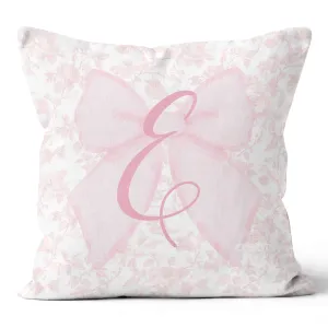 Fancy Bow Personalized Nursery Pillow