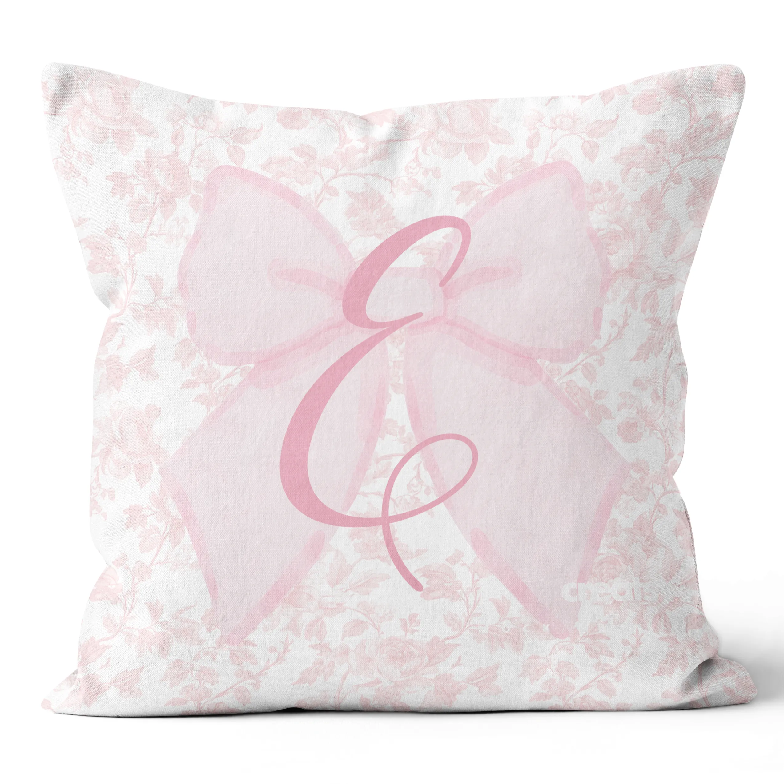 Fancy Bow Personalized Nursery Pillow