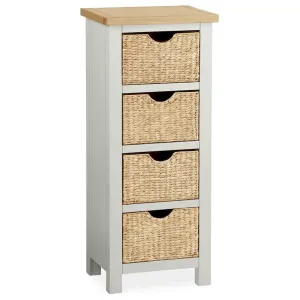 Farrow Grey Tallboy Chest with Baskets