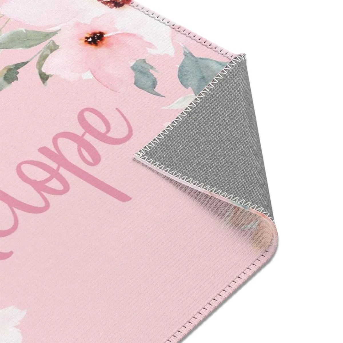 Flamingo Floral Personalized Nursery Rug