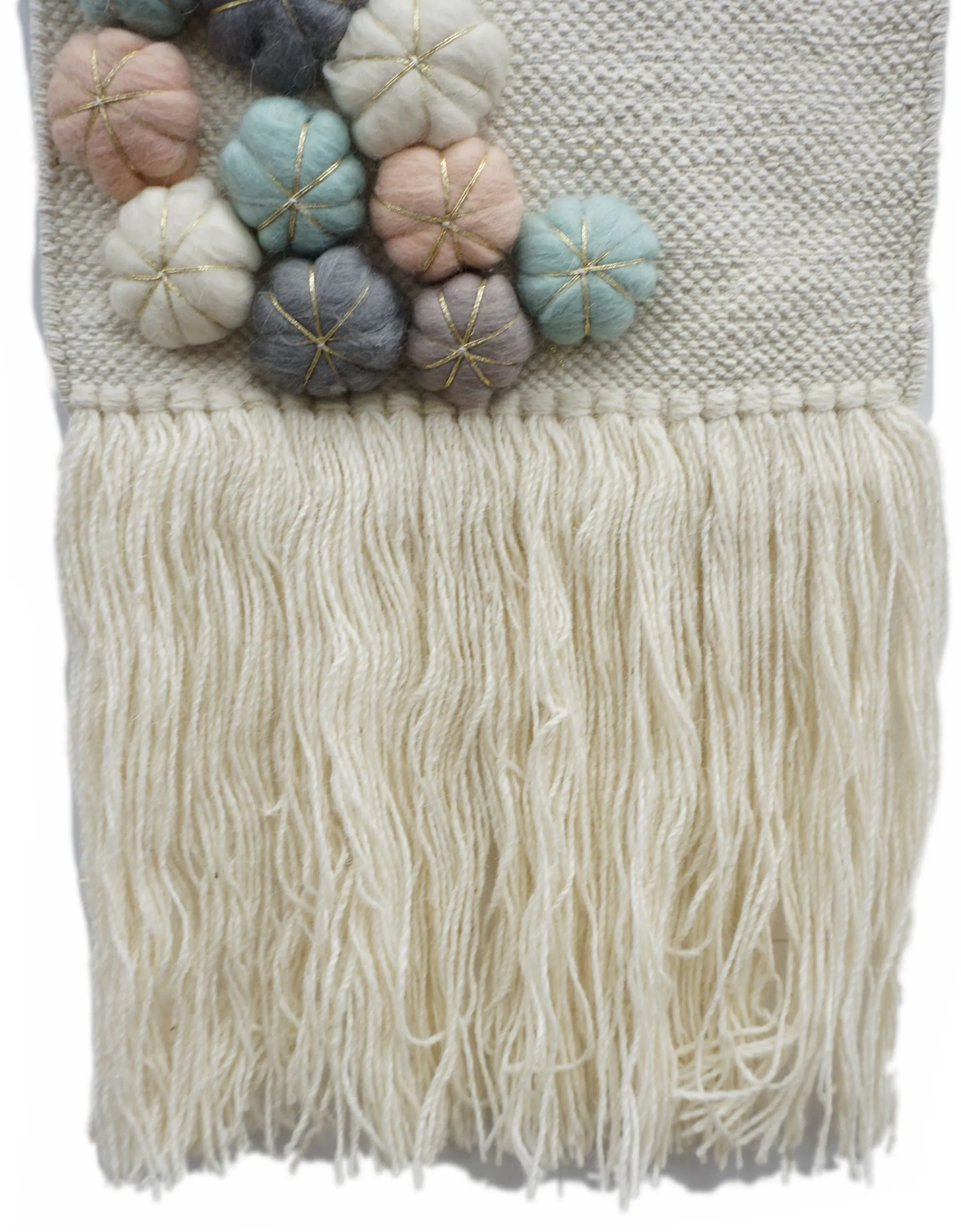 Flower Puff Wall Hanging