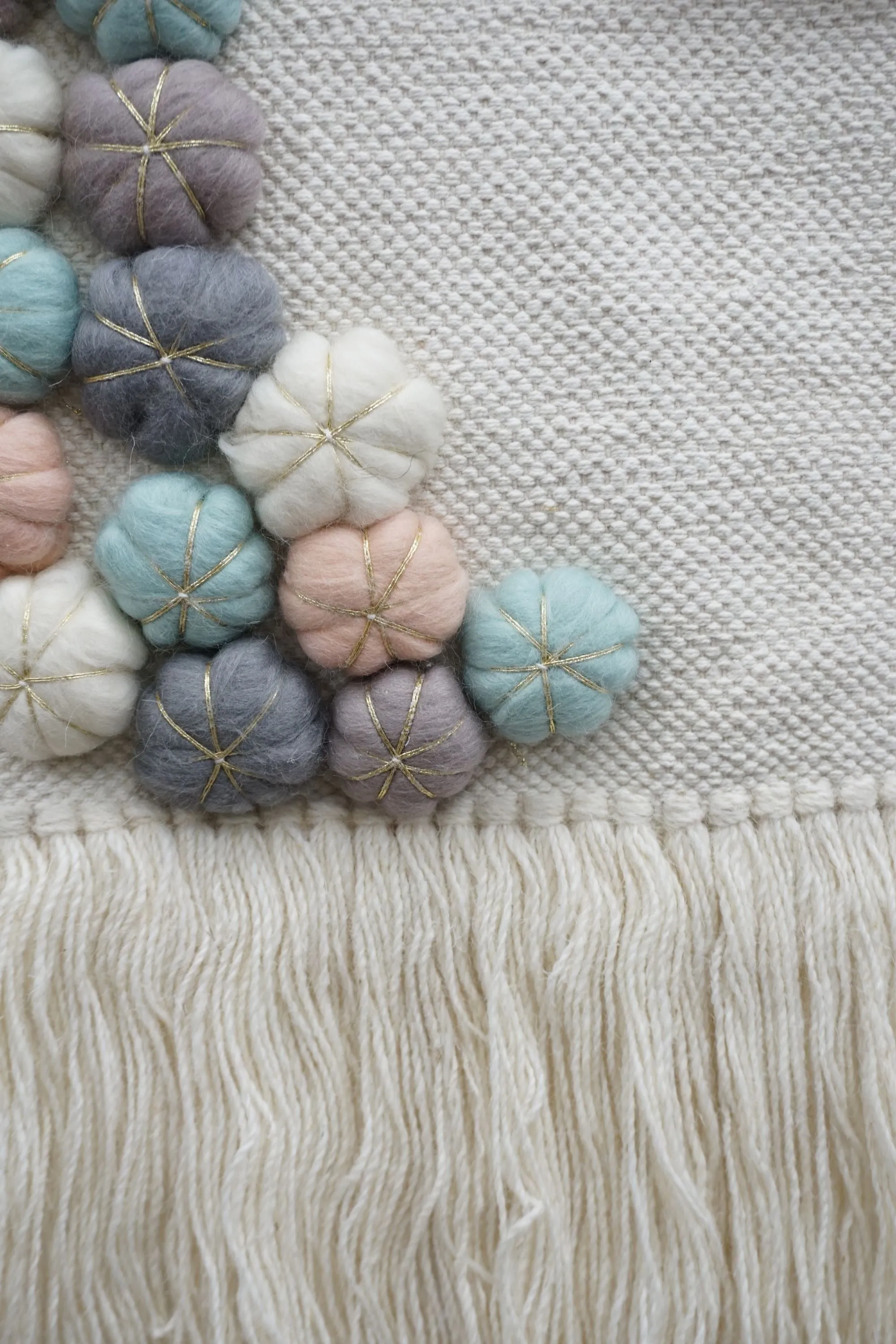 Flower Puff Wall Hanging