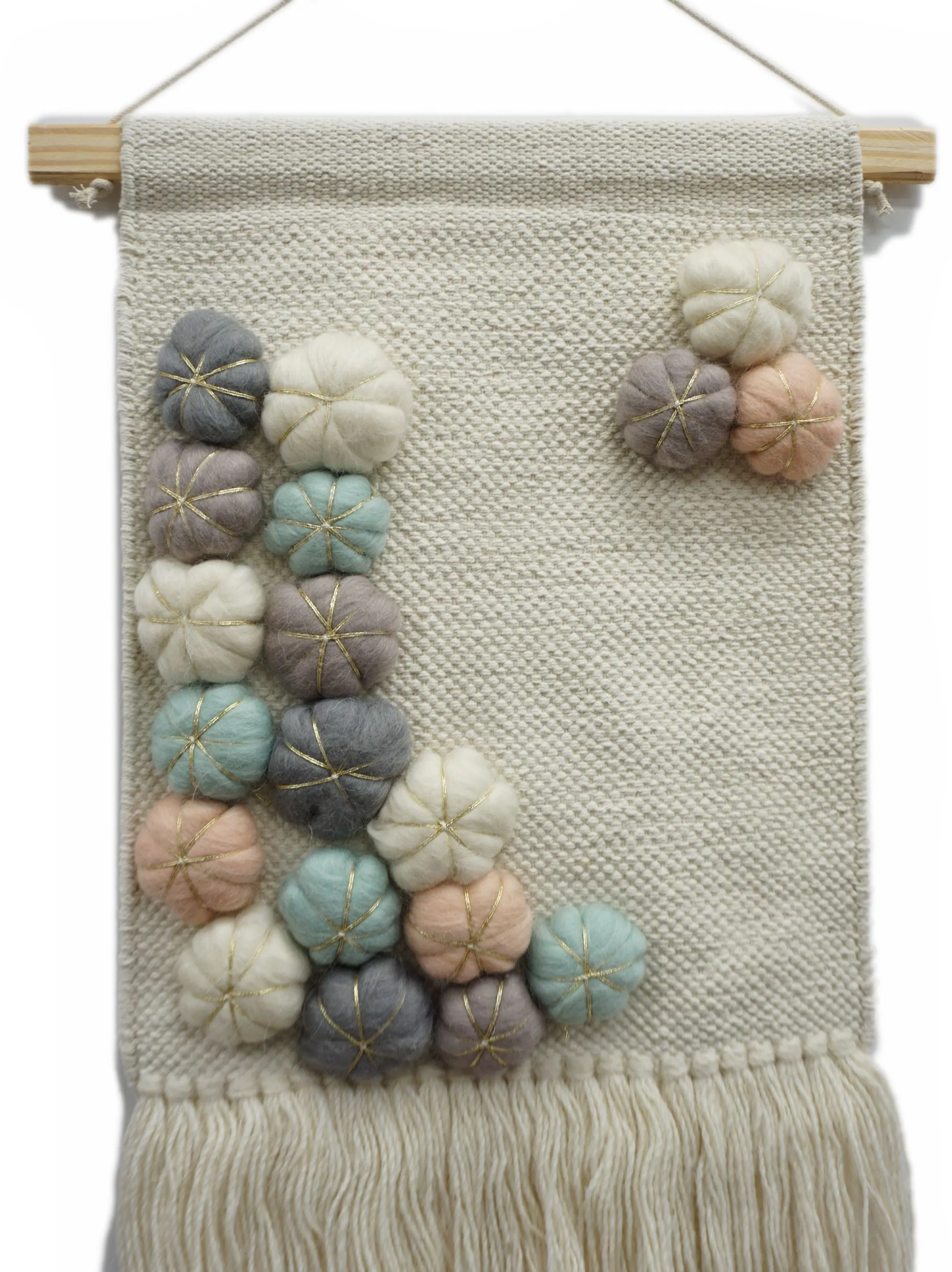 Flower Puff Wall Hanging