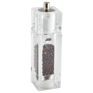 GenWare Clear Square Combi Pepper Grinder/ Salt Shaker pack of 1