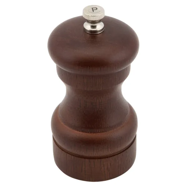 Genware Dark Wood Salt Or Pepper Grinder 10cm pack of 1
