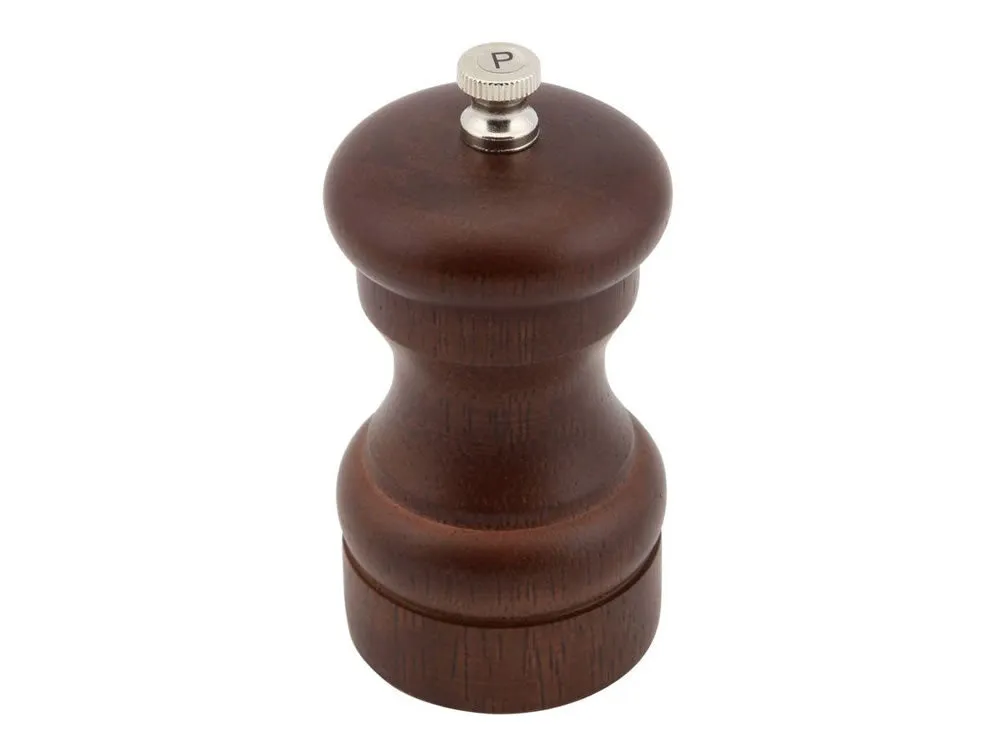 Genware SPWD10 Dark Wood Salt Or Pepper Grinder 10cm