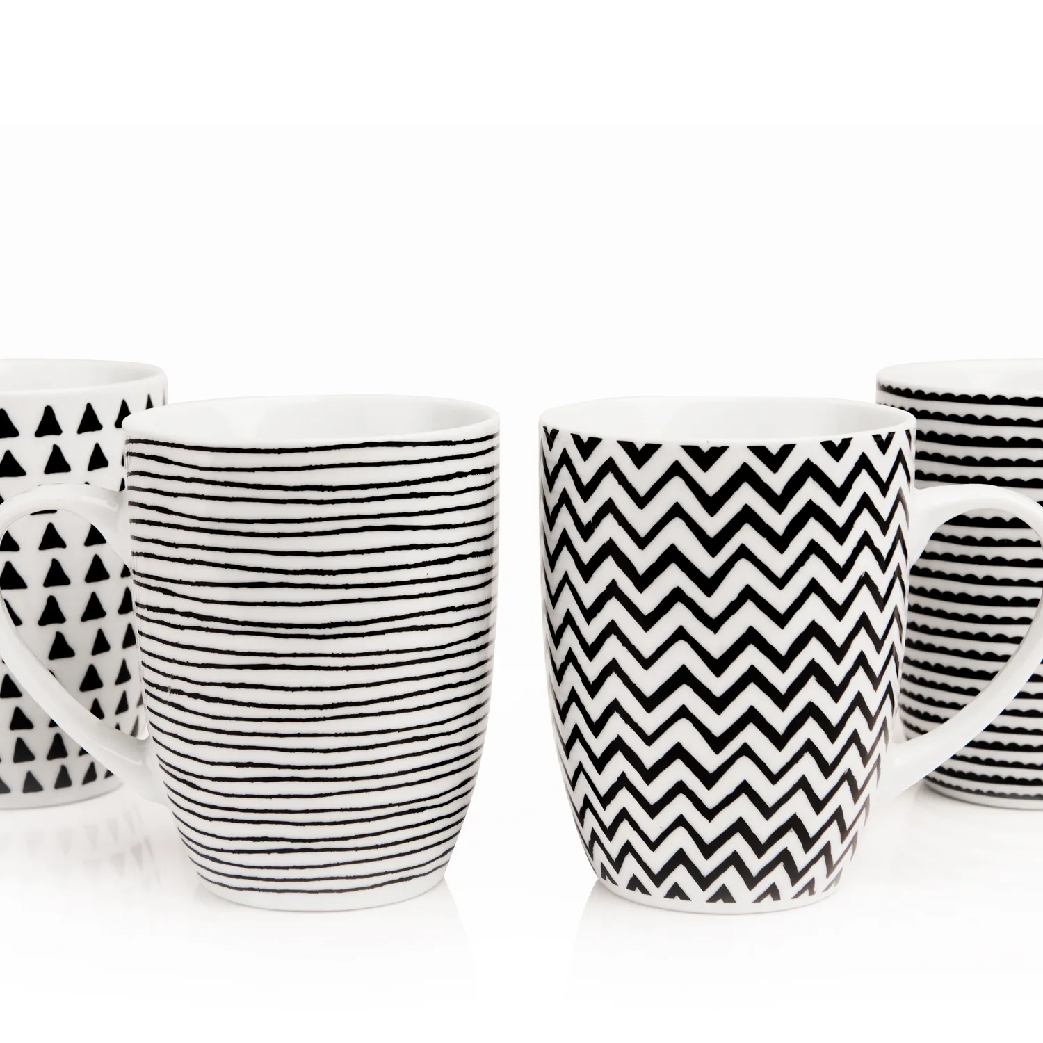 Geo Sketch Set of 4 Mugs