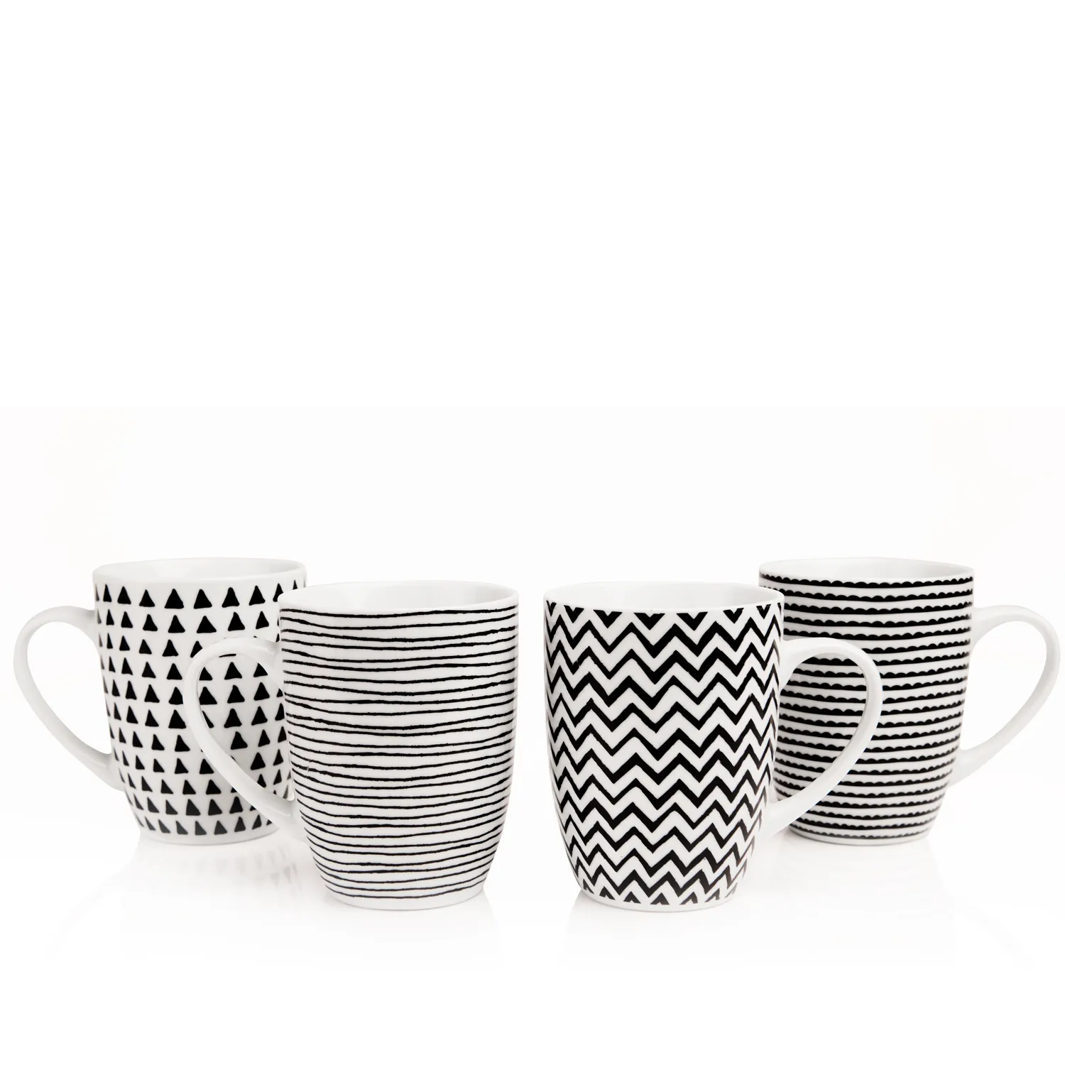Geo Sketch Set of 4 Mugs
