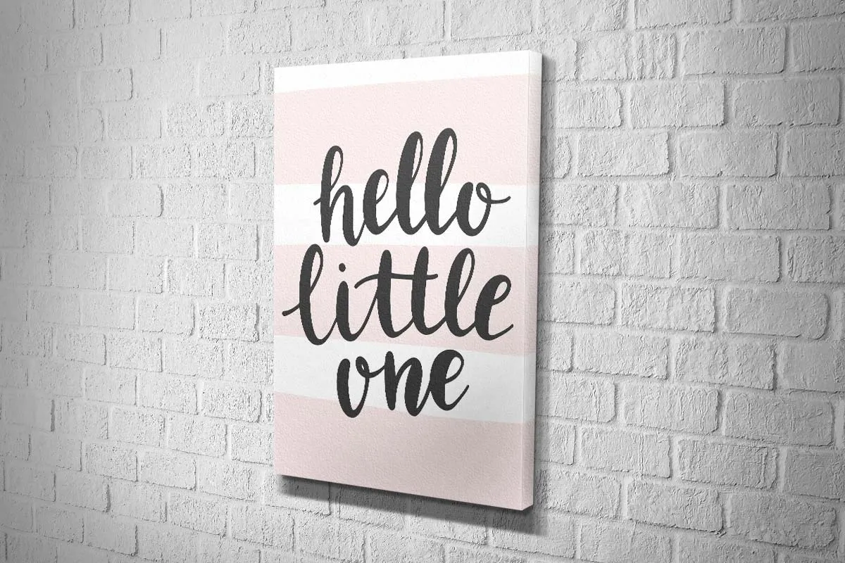 Hello Little One Pink | Scandinavian Kid's Wall Art Print