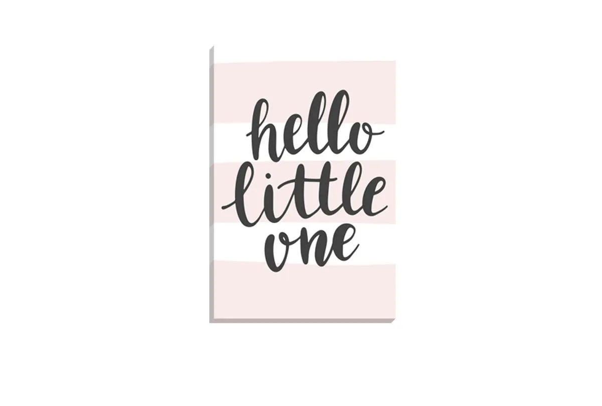 Hello Little One Pink | Scandinavian Kid's Wall Art Print
