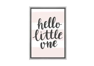 Hello Little One Pink | Scandinavian Kid's Wall Art Print