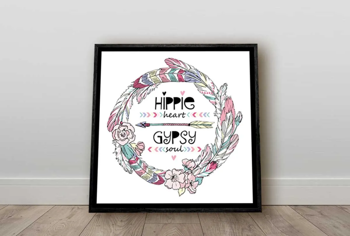 Hippie Heart Gypsy Soul | Canvas Wall Art Print