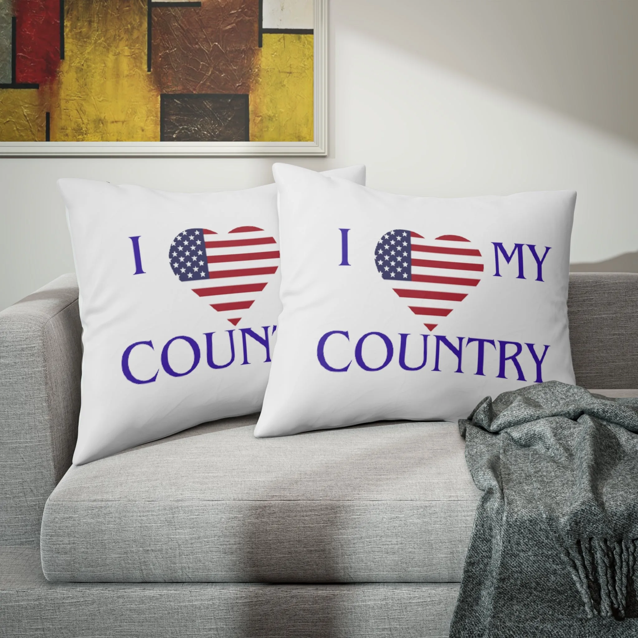 I love my Country America Pillow Sham