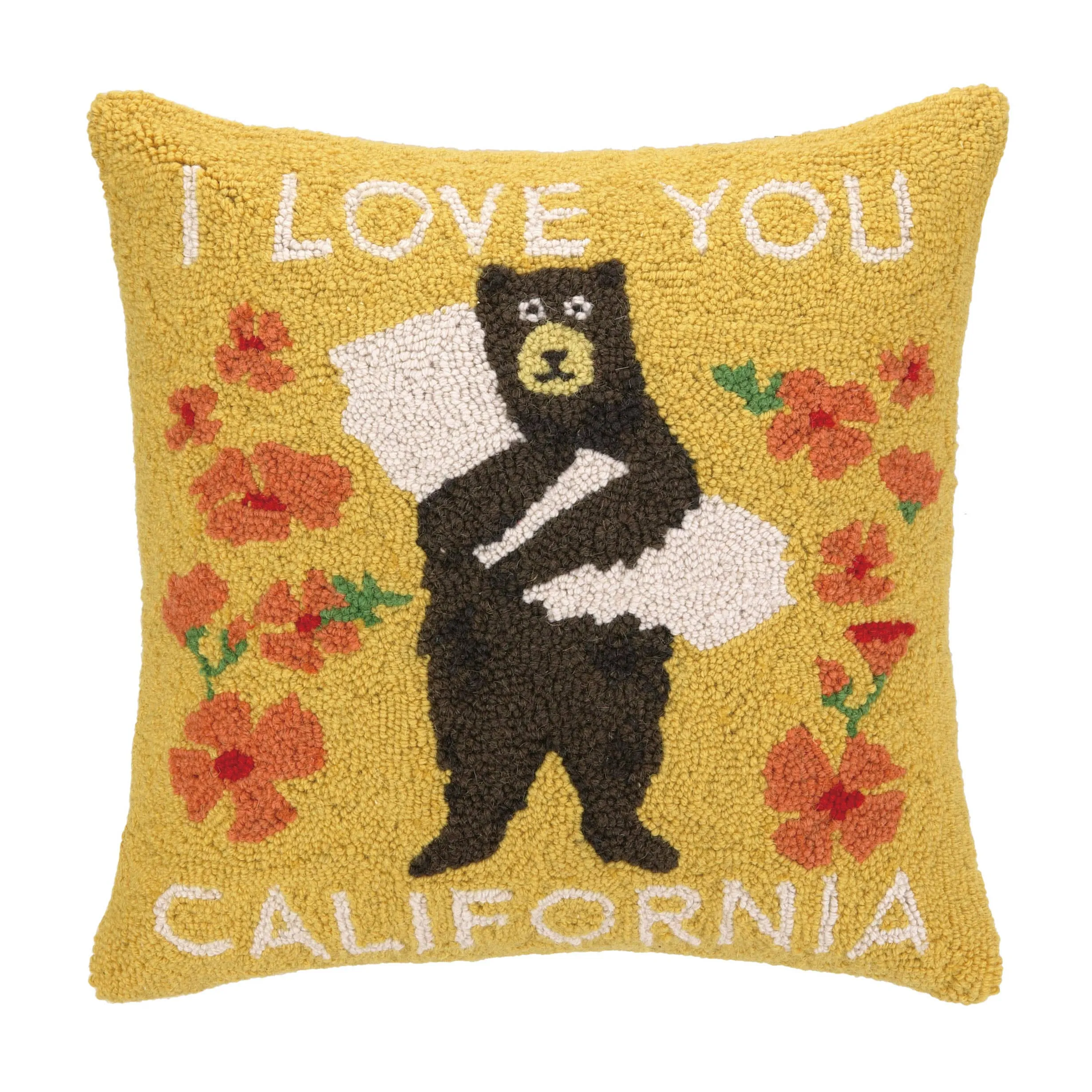 I LOVE YOU CALIFORNIA BEAR 🧡 Hook Pillow