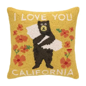 I LOVE YOU CALIFORNIA BEAR 🧡 Hook Pillow