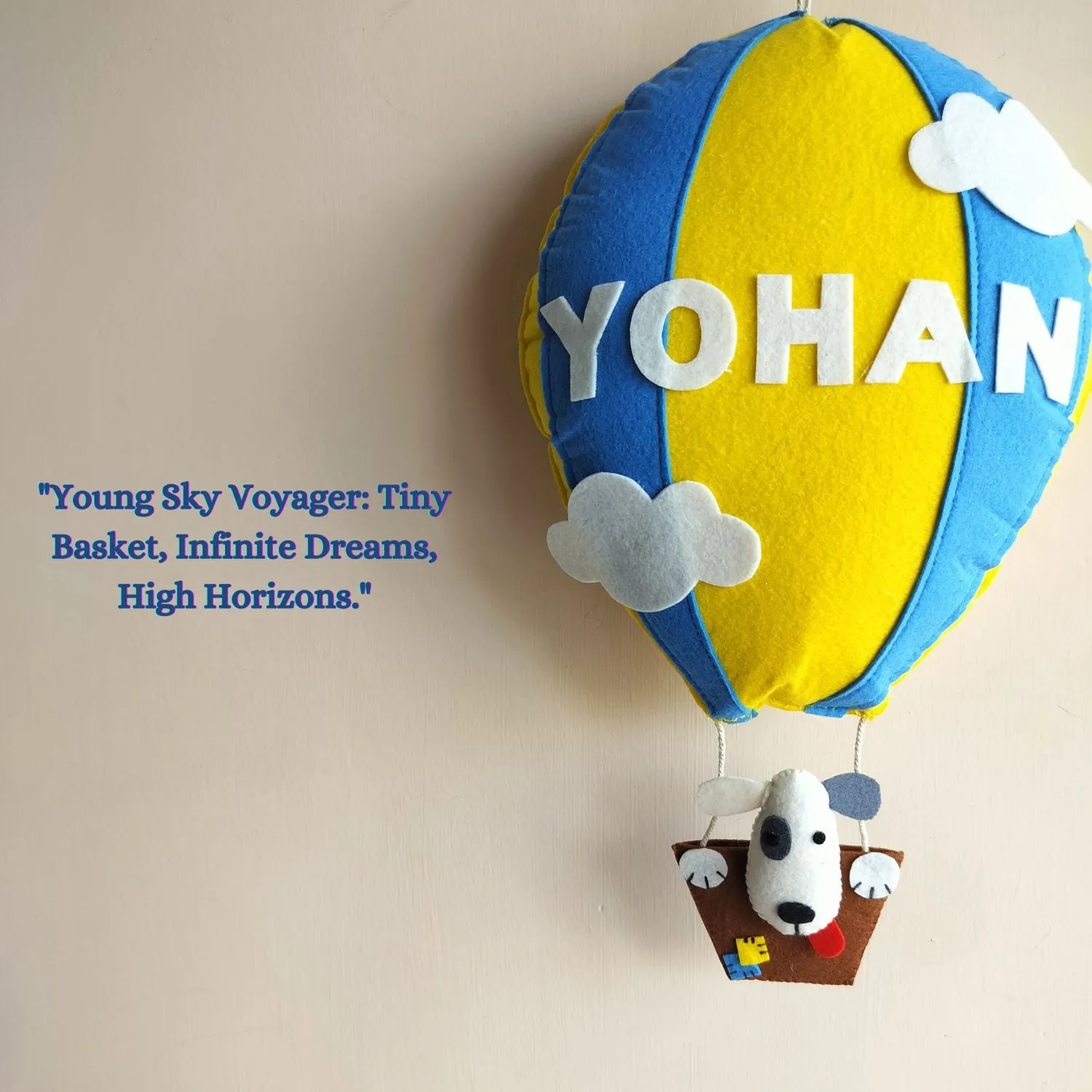 Junior Hot Air Balloon Name Hanging