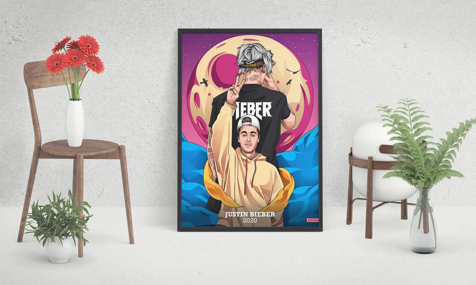 Justin Bieber 2020 Poster, Custom Music Print, Music Poster, Custom Poster, Home Decor, Wall Hangings, Pop Star, Singer Print