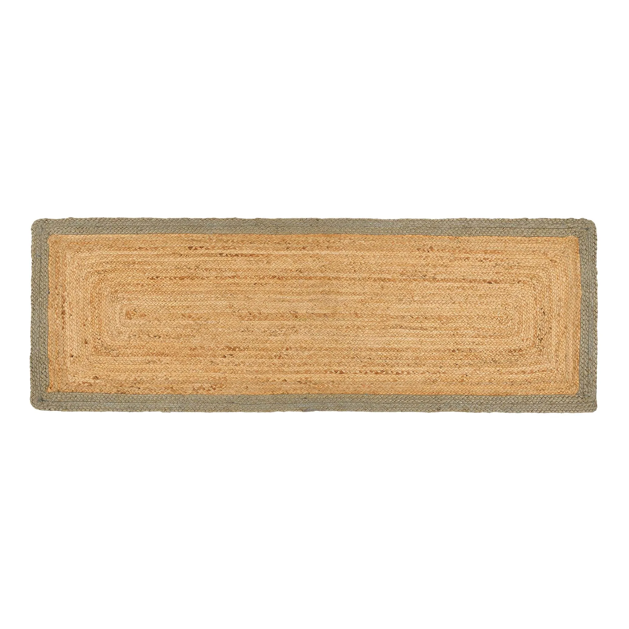 Jute Border Rug Sage Green