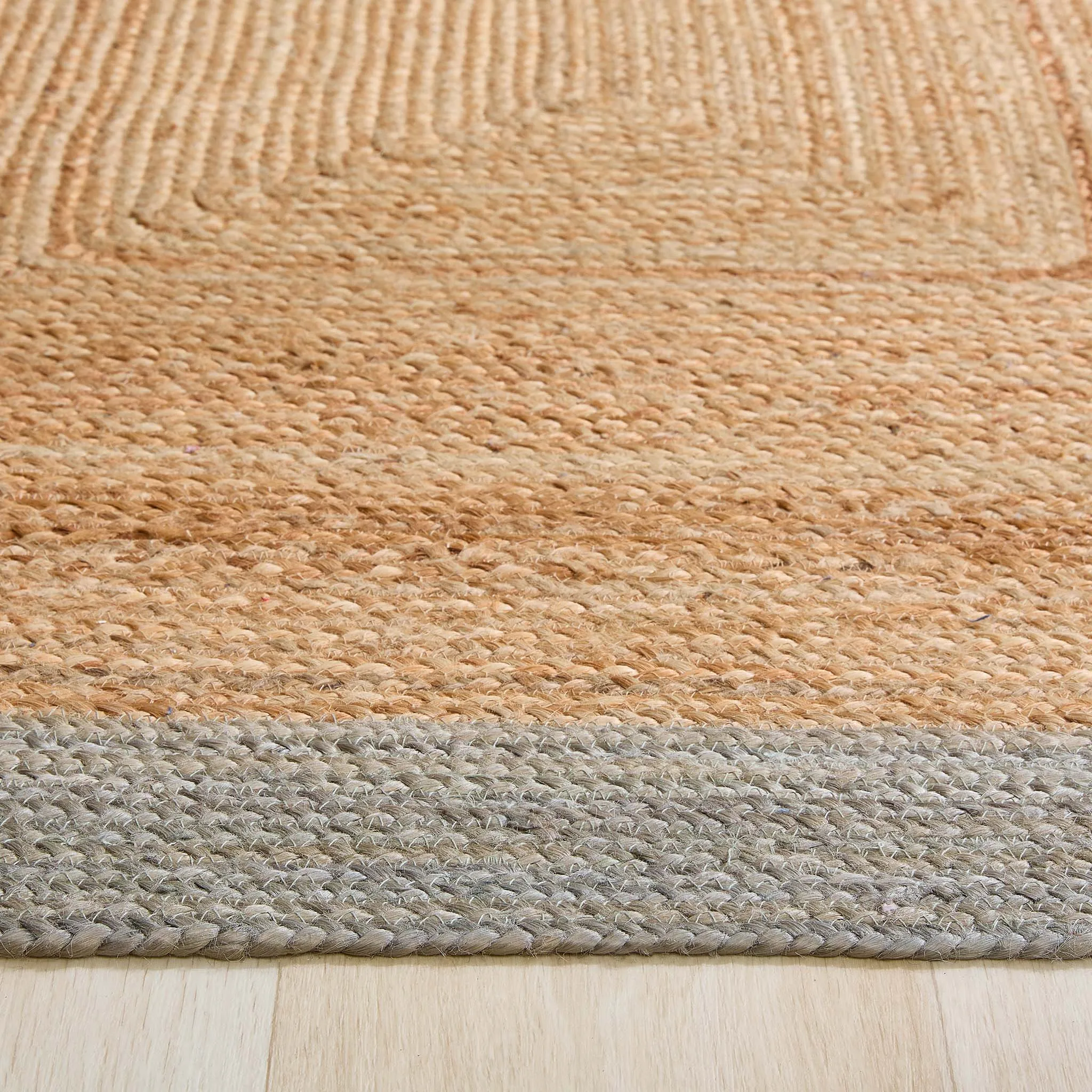 Jute Border Rug Sage Green