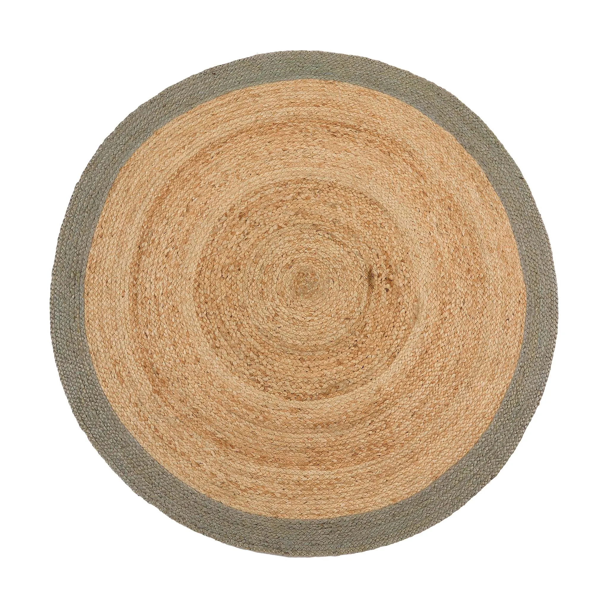 Jute Border Rug Sage Green