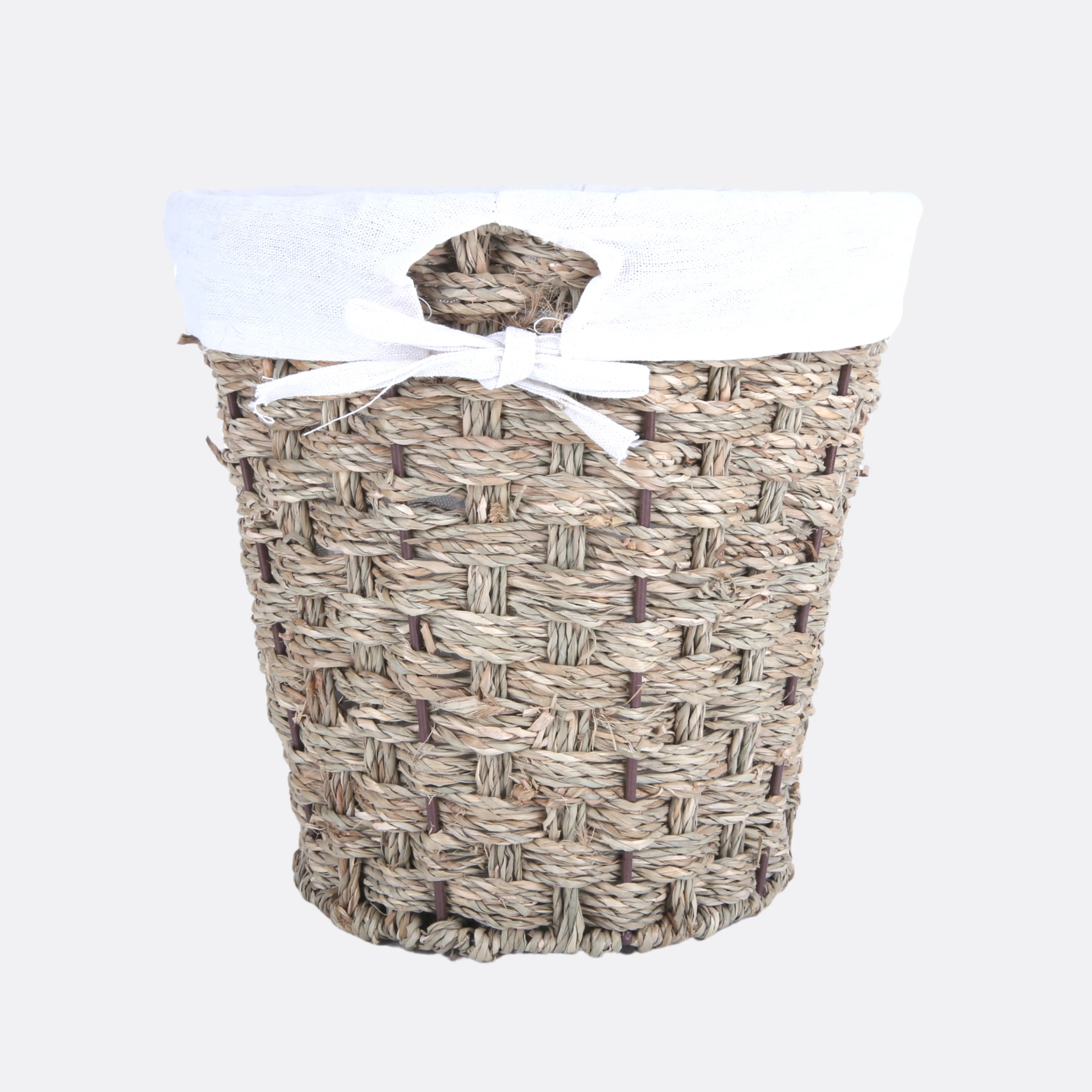 Jute Fabric lined basket with tissue box