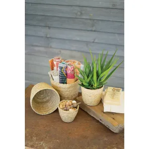 Kalalou - SET OF FOUR ROUND SEAGRASS BASKETS - CCHA1016