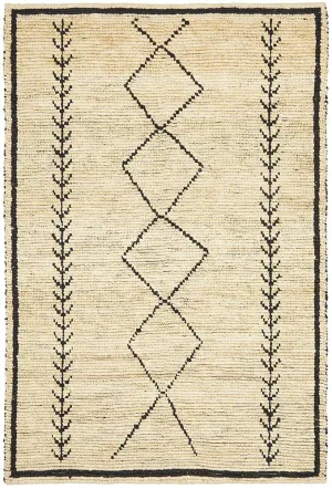 Kenya 27 Ivory Tribal Luxe Hand Woven Jute Rug