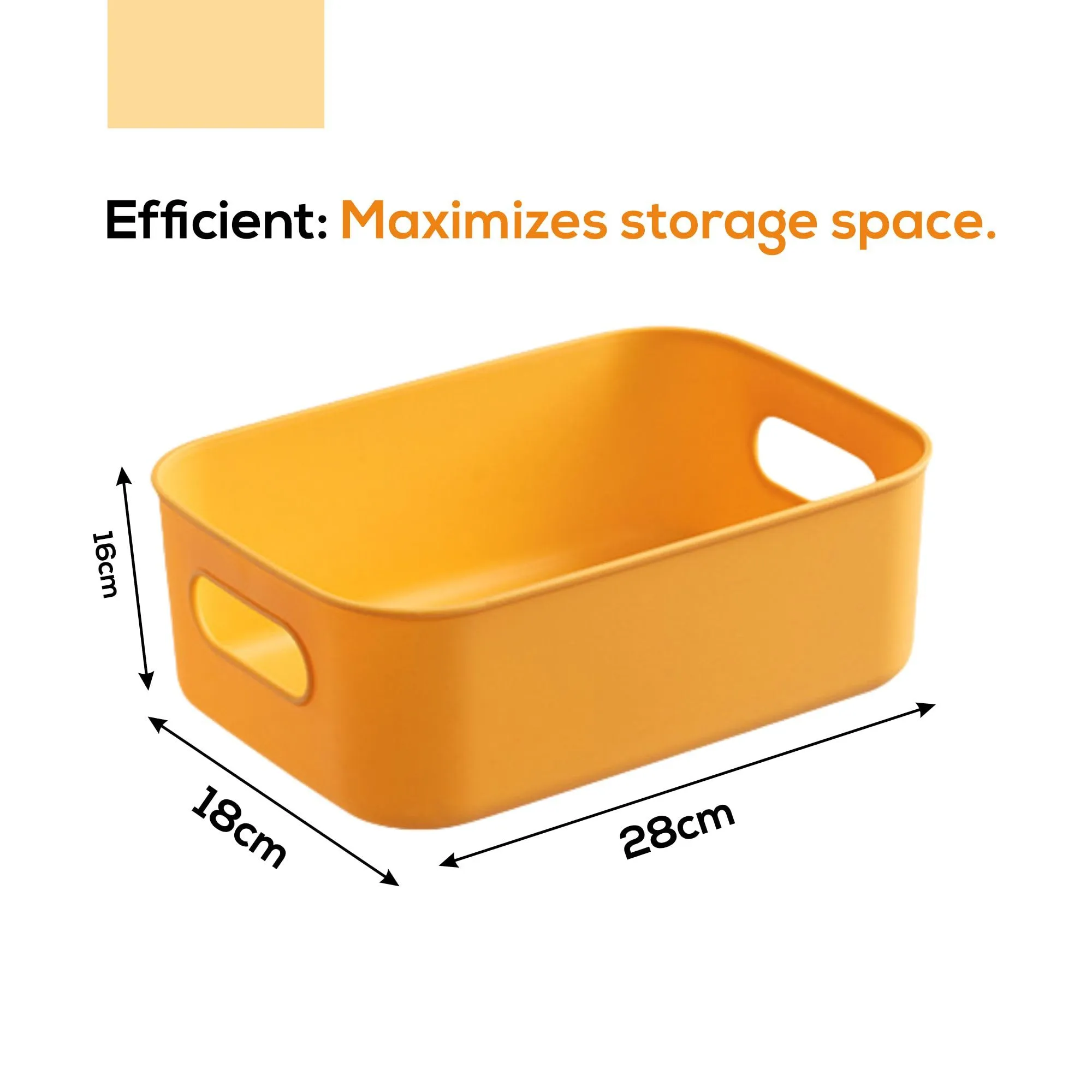 Kuber Industries (Set of 9) Plastic Baskets For Organizing (Small) Storage Basket With Handle - For Makeup Items, Toys, Socks - Green, Yellow & Orange