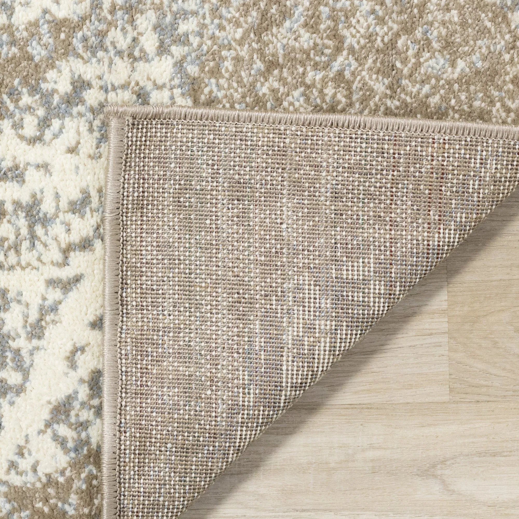 KYLIE Brown, Neutral Plant Rug