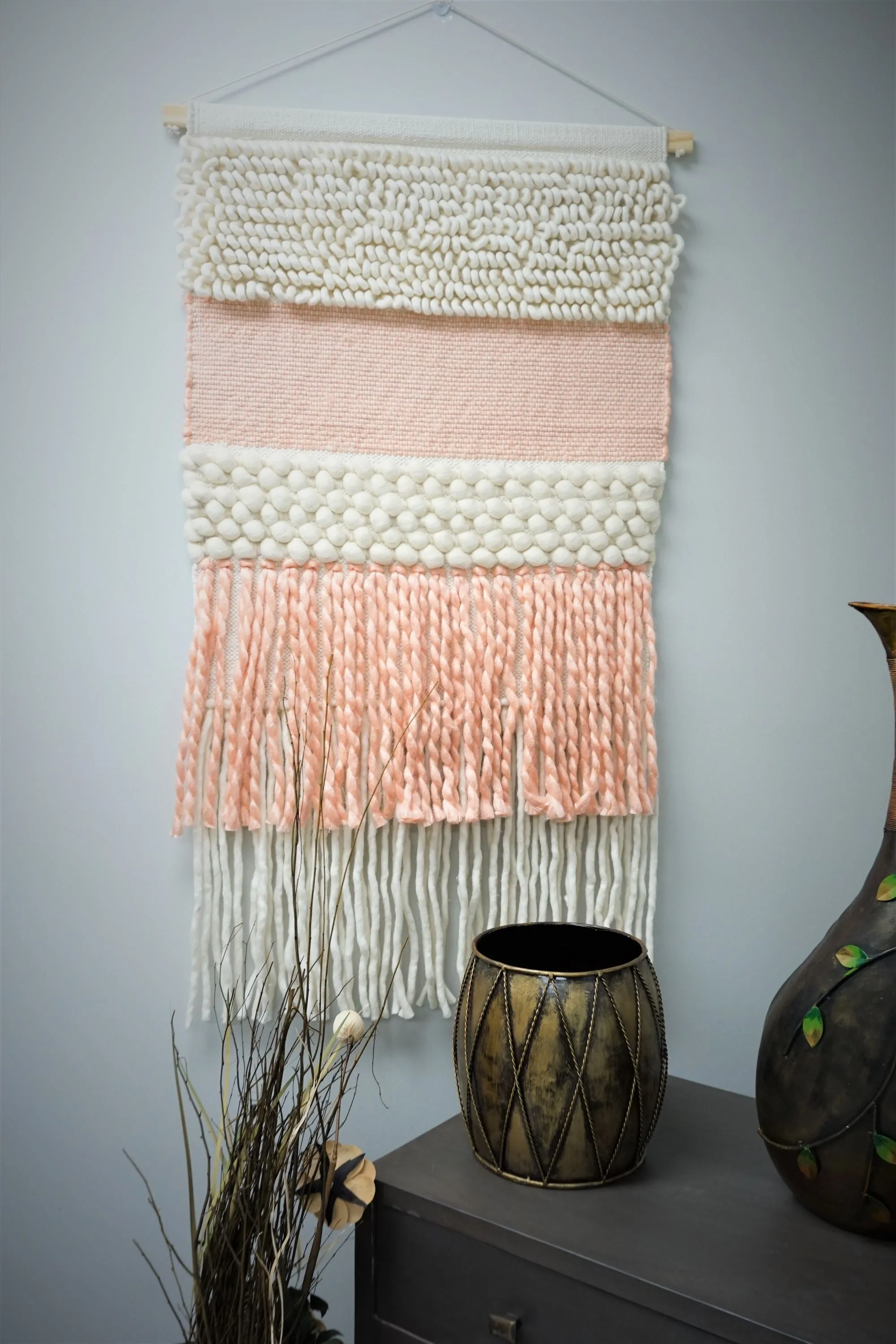 Large Pink & Sand Wall Hanging